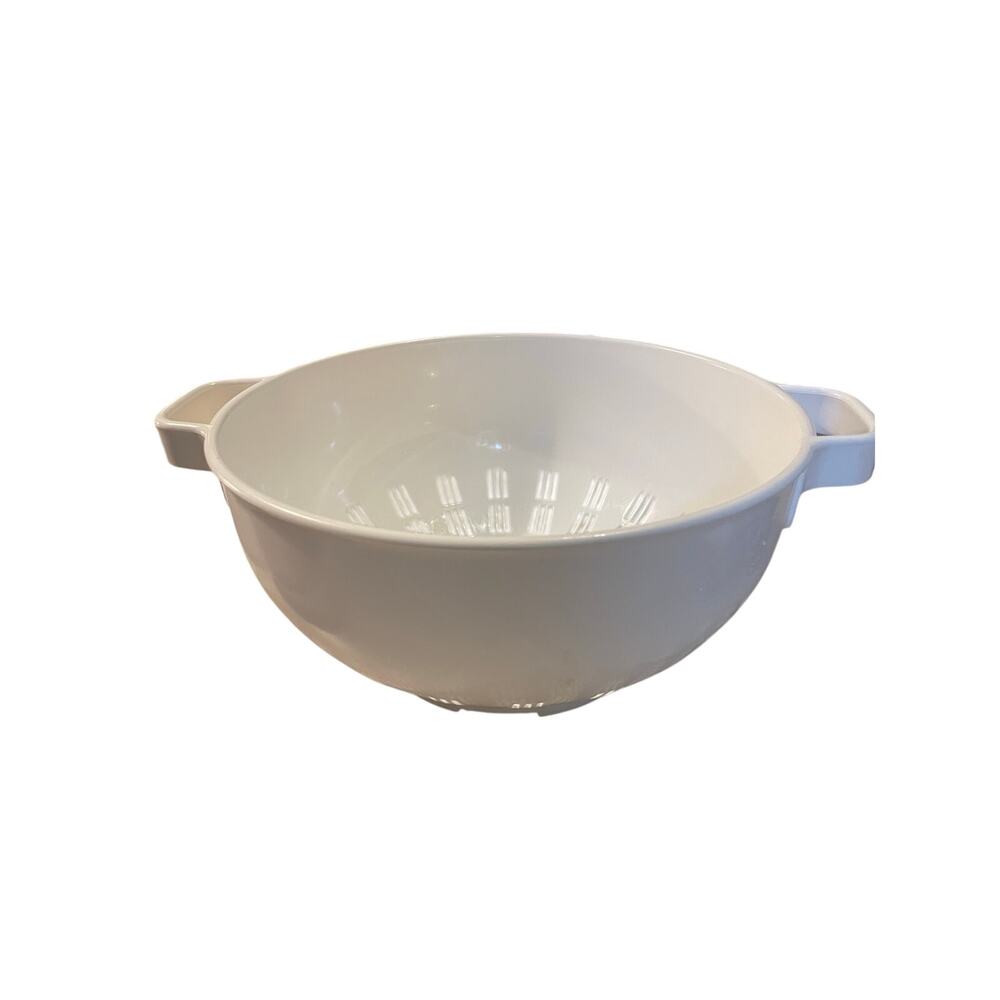 Vintage Kamenstein Colander 11.5x5.5” Strainer White Large Thick Plastic Kitchen